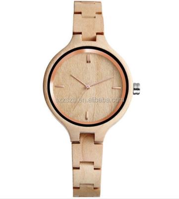 China Day / Date Hot Sale Customized Real Wood Watch Handmade for sale