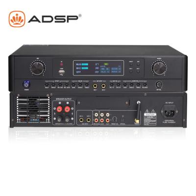 China 24Bit-DSP(ECHO+REVERB) 2*300W BT Power Audio Karaoke Amplifiers Stereo Music Sound TV Home Theatre mixer power amplifier for sale