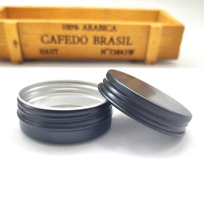 China Canned 5ml 10ml 15ml 30ml 100ml Food Primary Color And Black Cosmetic Aluminum Jar With Screw Lid for sale