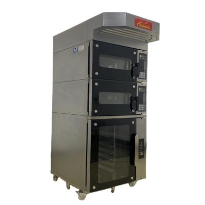 China Large 1 Synchronized Commercial Industrial Deck 3 Tray Electrical / Gas Bakery Rotary Oven For Sale for sale