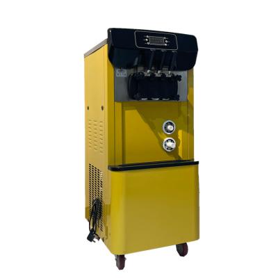 China Single-Temperature Commercial 3 Flavors Frozen Yogurt Soft Ice Cream Machine Stainless Steel Machine for sale