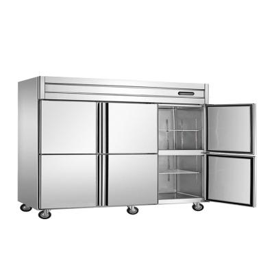 China Double-temperature new style commercial restaurant double temperature stainless steel refrigerator upright equipment cooking restaurant kitchen for sale