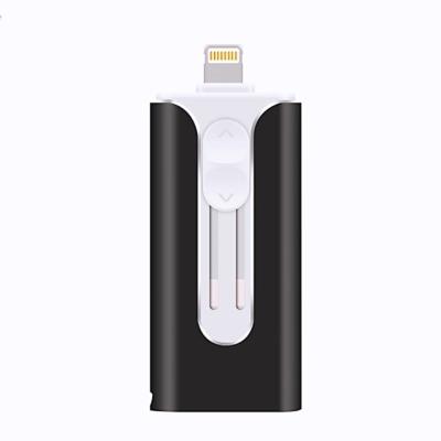 China Metal 3 in 1 OTG USB Flash Drive Memory Stick for Apple IOS Android Mobile Phone PC Tablet 64GB 128GB for sale