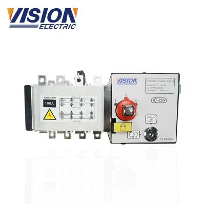 China 20A Stable and Reliable VISION Quality Automatic Transfer Switch Generator ATS 4P 4 Dual Poles for sale