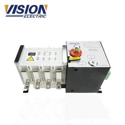 China Stable and Reliable Quality VISION ATS 100A Automatic Switches Dual Automatic Power Transfer Switch Generator ATS 3P 4P 3 4 Poles for sale