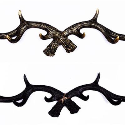 China Luxury Morden Resin Antler Clothing Coat Wall Art Hanger Hook For Home Decoration for sale