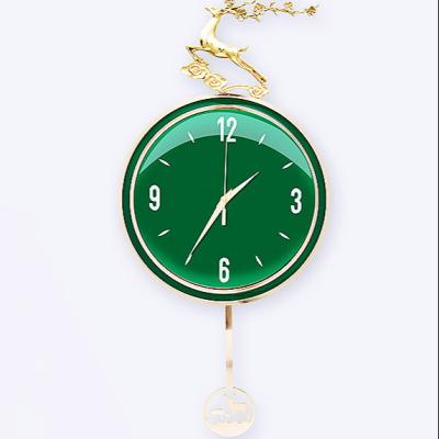 China New Antique Style Chinese Style Mute Home Furnishing Decoration Metal Wall Clock for sale