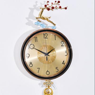 China New Antique Style Chinese Style Mute Home Furnishing Decoration Clocks for sale