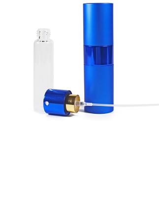 China 15ml Cosmetic Twist Up Blue Perfume Atomizer Customized Low MOQ for sale