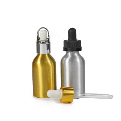 China Personal Care 20ml Essential Oil Aluminum Bottles Portable Essential Oil Bottles With Dropper for sale