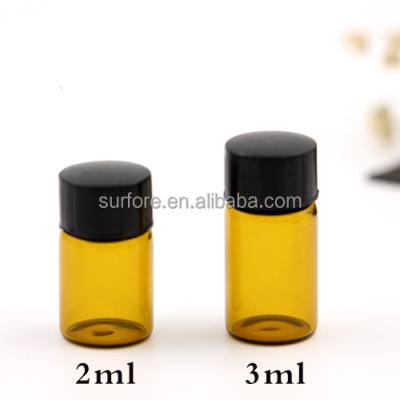 China Personal Care 2ML 3ML Amber Glass Vial for Essential Oil for sale