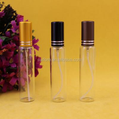 China Mini Personal Care 20ml Glass Test Tube Bottles With Galvanized Sprayer Perfume Bottles Test Sample for sale