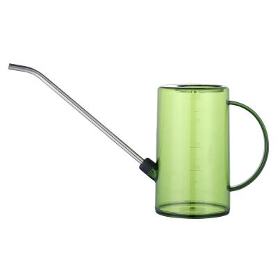 China Translucent Appearance Potted Watering Brice Watering Can For Indoor Plants With Long Spout Small Small Plastic Watering Cans 1L / 34oz for sale