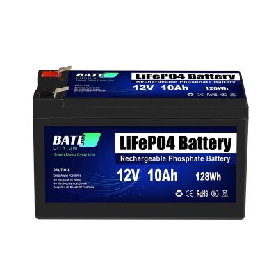 China Toys Stock 12V 10Ah Lifepo4 Rechargeable Lithium Ion Battery Built in 5A BMS Maintenance Free Battery for Trolling Motor for sale