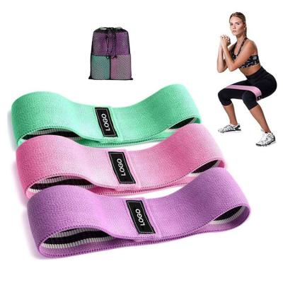 China Slip Resistance Bands Custom Color OEM ODM Fabric Women Butterfly Booty Bands Set Non Slip Ankle Resistance Bands With Bags for sale