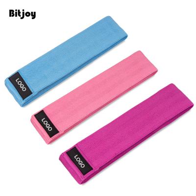 China Non-Slip Resistance Bands Custom Logo Non-Slip Multi-Thigh Loop Durable Pull Up Fabric Resistance Band Blue Fabric Resistance Band Set Of 3 for sale