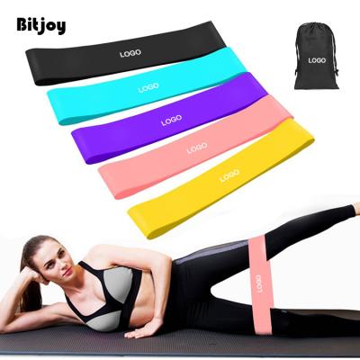 China Non-Slip Resistance Bands Crochet Circle Yoga Exercise Mini Rose Loop Band Woven Booty Resistance Hip Band Resistant Elastic Band For Exercise for sale