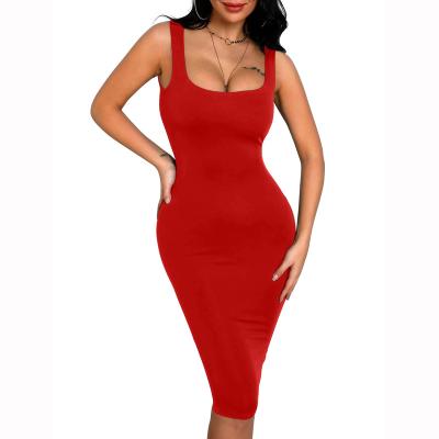 China Breathable Custom Color Sleeveless Sexy Club Dresses Bodycon Plus Size Sexy Dress for sale