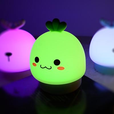 China Mushroom 360 Changing Night Lights Silicone Night Lights Smart Light Color Sensor Lamp Cute Bedside Table Lamp Portable Silicone Folding LED Light for sale