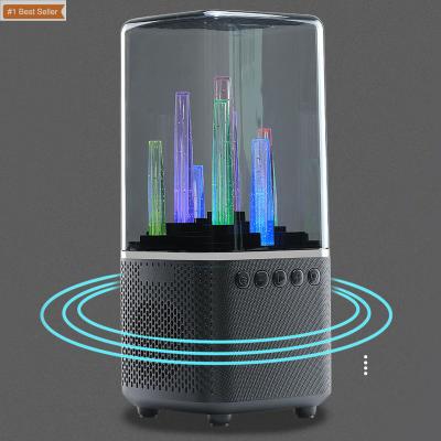 China AirPlay Waterproof Light Portable 8 Mmodes Compatible Speaker Column Bass Stereo Microphone 5.0 Bluetooth City Lights for sale