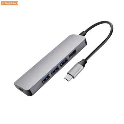 China MacBook Pro Air M1 USB 3.0 Adapter 4K TF Card SD Card Reader 5 Accessories Support 87W Computer PD Charging Mobile Devices .desk Into 1 USB Hub for sale