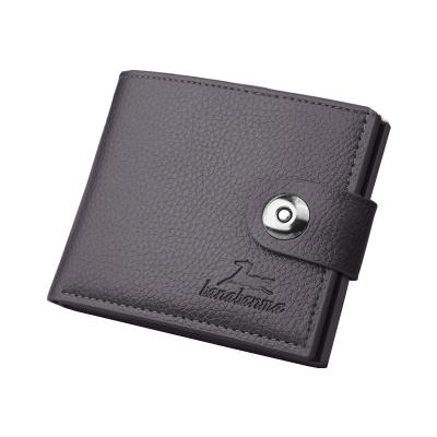 China Vintage Men Wallet Business PU Multicard Waterproof Card Holder With Latch Custom Made Wholesale for sale