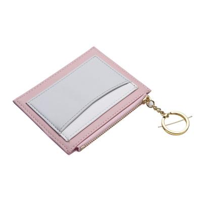 China Waterproof Promotional Gifts Small PU Leather Key Chain Card Holder for sale