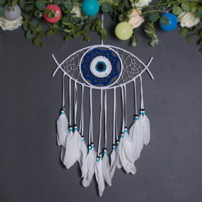 China India Hot Sale Devil's Eye Room Decoration Hanging Dream Catcher Dream Feather Datcher Moon Moon Catcher for sale