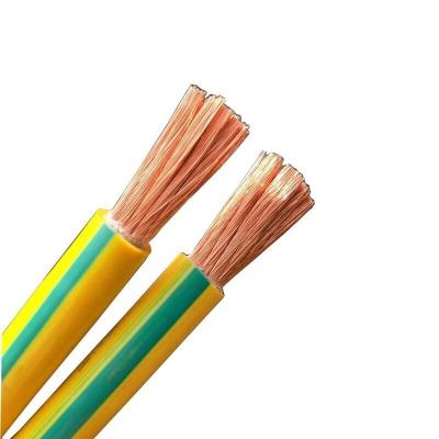 China Electric Wire PVC BVR 10mm 16mm High Flexible Conductor with Insulation in Yellow for sale