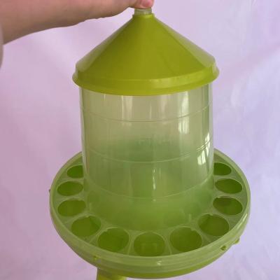 China Farms New Green 4kg Plastic Poultry Chicken Feeder With Legs Poultry Equipment for sale