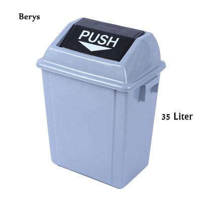 中国 20L Sustainable Plastic Recycled Waste Garbage Waste Dust Bin Container For Trash Can Kitchen Office Hotel 販売のため