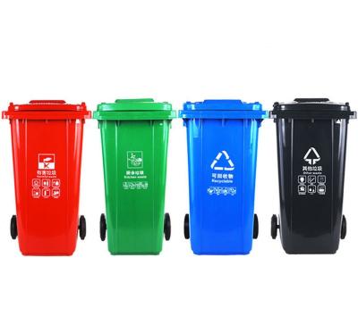 China Sustainable plastic wheelie trash can for sale