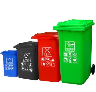 China Large Sustainable Outdoor Green 240l Wheelie Garbage Bin Hot Sale Rolled Waste Bin Te koop