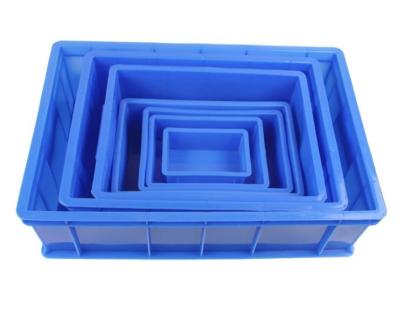 China Good Quality Sustainable Plastic Blue Plastic Storage Bin Box With Compartment Te koop