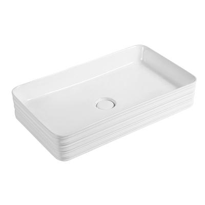 China BOLINI Art Basins Washroom Glossy White Ceramic Sink Products Hand Ware Hot Modern Bathroom Sanitary Sink for sale