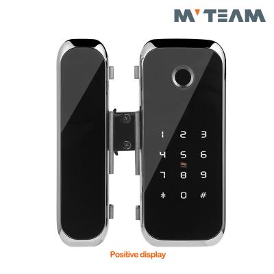 China Office TTLOCK Classy Biometric Fingerprint Easy Installation Digital Smart Door Lock for Door Glass Fingerprint Glass Door Lock for sale