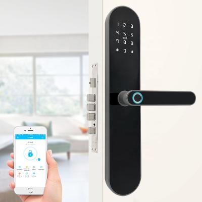 China Security Door Wholesale Price WiFi APP BLE Digital M1 Card Fingerprint Door Lock Smart Home Hotel WiFi Door Lock System Keyless for sale