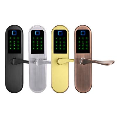 China Electronic Master Bedroom Door Free Fingerprint Door Locks Digital Wood Handle Smart Fingerprint Bio Smart Fingerprint for sale