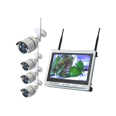 China 4 Ch NVR Kit Waterproof/Waterproof Wireless CCTV 12.5 Inch LCD Monitor Wireless Home Outdoor Wifi Security Camera System for sale