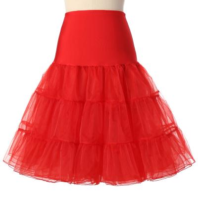 China New Hot Sale Breathable Short Petticoat for Wedding Vintage Tulle Underskirt Cosplay Crinoline Petticoat Rockabilly Swing Tutu Skirt for sale