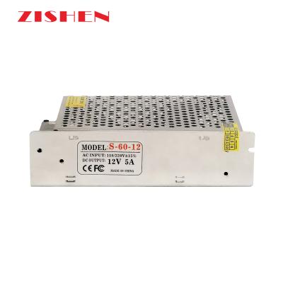 China CCTV Camera 60W SMPS 12V 5A Power Supply For CCTV LED Strip Lights Changing Power Supply 110V/220V AC/DC 12V for sale