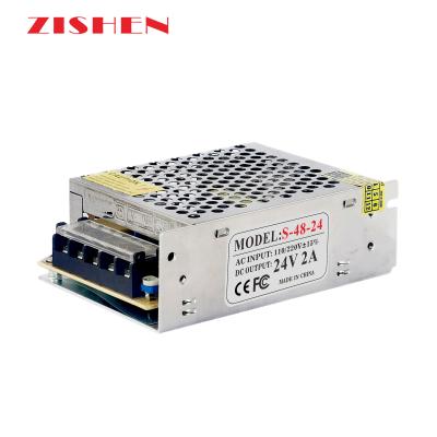 China CCTV Camera 24V 2A 48W Power Supply 110V/220V AC 24V DC For CCTV Led Switching Power Supply for sale