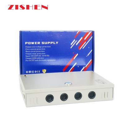 China Power Supply 12V 30A Aluminum Power Distribution Box Multi Output Power Camera CCTV Case Power Supply For CCTV Camera for sale