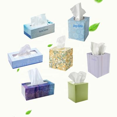 China Factory Quality Plain 100% Virgin Wholesale 2Ply Virgin Pulp Tissue Box 3 Ply Pack Nesting Soft Pop Up Facial Tissue Towel Facial Tissue for sale