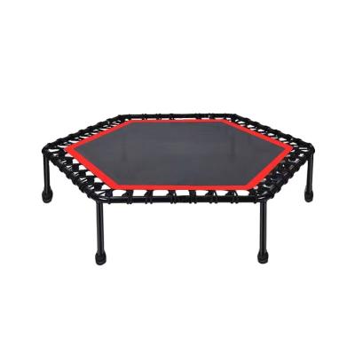 China Factory Springs Sports Closed Steel Hexagonal Indoor Aerobic Training Trampoline Children's Springs Trampoline for sale