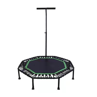 China With Good Quality Fitness Trampolines 1.1m Protective Net Hot Selling Outdoor Hexagon Handrail Trampoline for sale