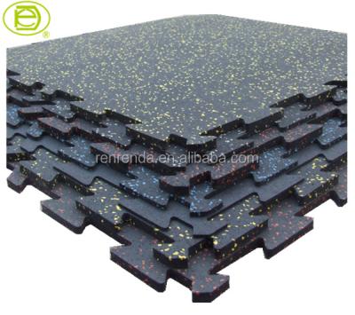 China Traditional Interlocking Train Gym Fitness Flooring Interlocking Rubber Mat for sale