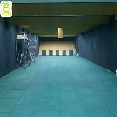 China Non Slip Indoor Square Rubber Shooting Tiles With Wide Range Of Color for sale