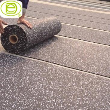 China SBR+EPDM Rubber Floor Mat Roll 3mm Black With EPDM Spots for sale