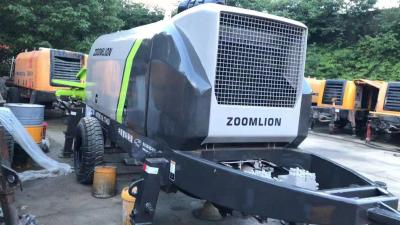 China Semi Dry Used Concrete Trailer Pump Zoomlion Stationary Concrete Pumps HBT8016 for sale